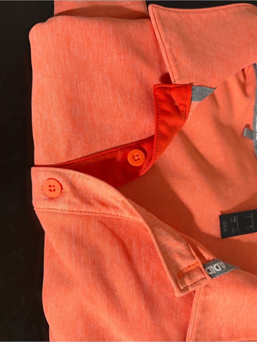 Mens Adidas Coral Orange Polo